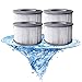 Produktbild Ersatz-Filterkartusche für mspa Whirlpool Filter, Ersatzfilter für aufblasbare MSpa Pools, für heiße U-Boote und Spa, verbesserte Version, geeignet für MSPA alle aktuellen Whirlpools (4 Stück)