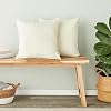 Juvale Canvas Covers for Throw Pillows - 17 x 17 in, Cream, Pack of 4, Cotton - Hidden Zipper & Customizable Cases for Couch Pillows & Embroidery Blanks