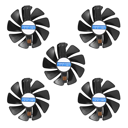Cwmiibili 5pcs 95mm CF1015H12D DC12V Video Card Cooler Cooling Fan for Sapphire Nitro RX480 8G RX 470 4G GDDR5 RX570 4G / 8G