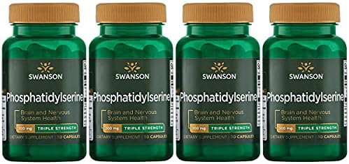 Swanson Phosphatidylserine Memory Brain and Cognitive Health Support Phospholipid Triple-Strength Complex Supplement 300 mg 30 Capsules (4 Pack) Swanson Phosphatidylserine Memory Brain and Cognitive Health Support Phospholipid Triple-Strength Complex Supplement 300 mg 30 Capsules (4 Pack)