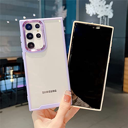 Protection Samsung A12 coque transparente violette Armor