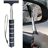 Car Side Mirror Squeegee,Black,Retractable Car Rearview Mirror Wiper Mini Car Side Mirror Squeegee Cleaner Cleaning Tool Portable Vehicle Interior Exterior Accessories for Rainy Foggy Weather