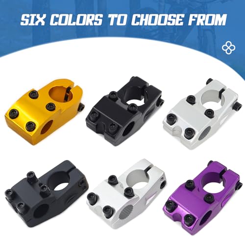 Image of Bike Stem for BMX Bike Aluminum Alloy Fixed Gear Bicycle Stem Matte Silver