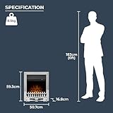 Adam Blenheim Electric Fire in Chrome - Image 6