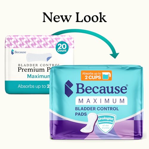 Because Incontinence Pads for Women - Maximum Absorbency, Postpartum Liners, Up to 100% Leak-Free Protection, Discreet Protection for Bladder Leaks, 6 Packs of 20 Count (120 Total) - Thumbnail 2