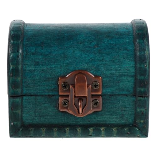 GATHINESS Cofre Pirata de Madera Vintage para Joyas y Llaves, Organizador Multifuncional Cerradura, Diseño Rústico y Solución Versátil Hogar