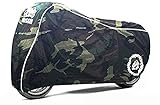Nuzari Heavy Duty Motorcycle Cover - Outdoor Bike Storage Motorcycle Covers - Motorcycle Cover Waterproof Outdoor - Dirt Bike Covers (Camouflage, Medium)