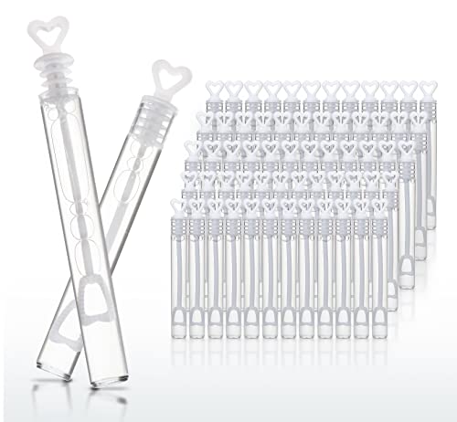 ABSOFINE 60x Hochzeit Seifenblasen Herzgläschen Set