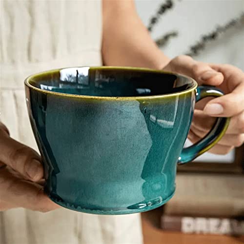 Tazas de café grandes de porcelana para un desayuno relajado en el hogar o la oficina 6