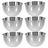 NIYANGLE 6 piezas Cuencos para Salsas de Acero Inoxidable Recipientes Resistentes para Condimentos y Aderezos para Sushi y Charcutería Casa y Restauración