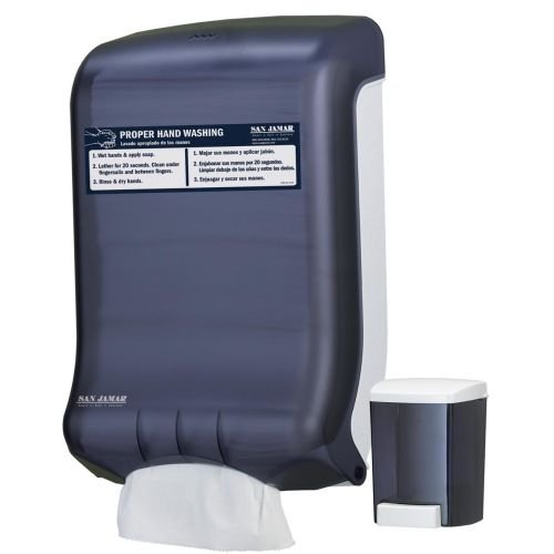 San Jamar t1730 handwashing estación valor pack, color negro perla