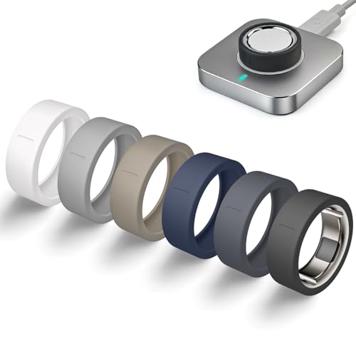 �����^�J�o�[ Oura Ring Gen 4/Oura Gen 3�Ή� ���h�~ �L�k�� �V���R�� �X�}�[�g�����O �v���e�N�^�[ �P�[�X �A�N�Z�T���[ ULTRAHUMAN Ring AIR/RingConn Gen 2�p ���f�B�[�X �����Y 6�p�b�N