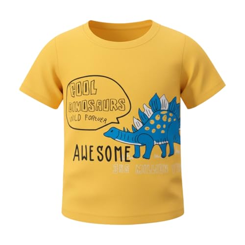 Image of DEEKEY Toddler Boys Shirts Short-Sleeve Little Kids t Shirts Boys' Tops, Tees & Shirts Graphic TEE Age for 2-7 Years 4-Pack