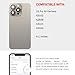 UooFide Back Glass Screen Replacement Compatible with iPhone 15 Pro 6.1-Inches All Carriers +Pre-Installed Plate +Wireless Charging Coil Flex Cable +Flashlight +Microphone +Camera Frame (Natural)
