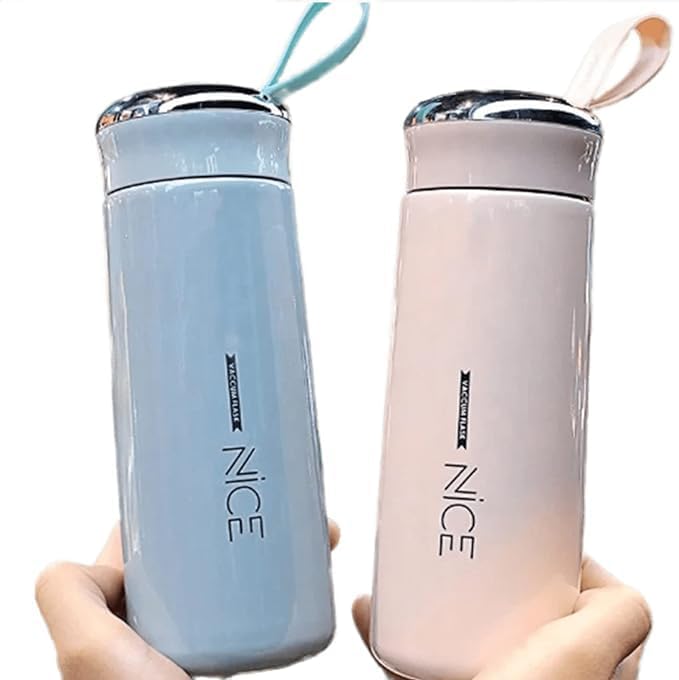 Vaccum Flask Glass Water Bottle/Hot and Cold Thermoware Mini Water Bottle for School/College/Office (400ml)