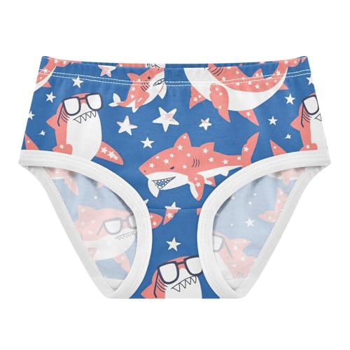 Wusikd Shark Girls' Underwear Cotton Cartoon Girls Briefs Soft Toddler Underwear 2T