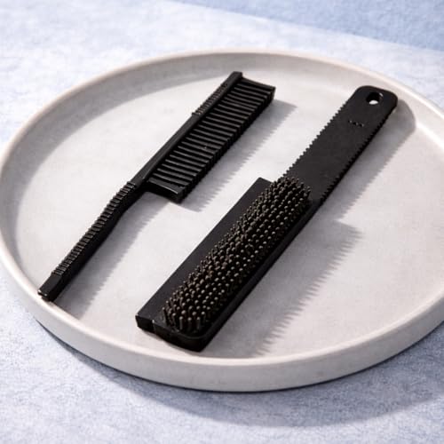 Image of MenzaPro Rubber Pet Hair Brush - Natural Rubber Electrostatic Fur Remover for Car Seats, Carpets, Upholstery & Clothing