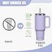 20 oz Tumbler with Handle,Tumbler with Lid and Straw,Double Wall Insulated Cup Stainless Steel Travel Mug(Cold for 34 Hours),Water Bottle for Iced Tea,Coffee,Cold Beverages(Purple)