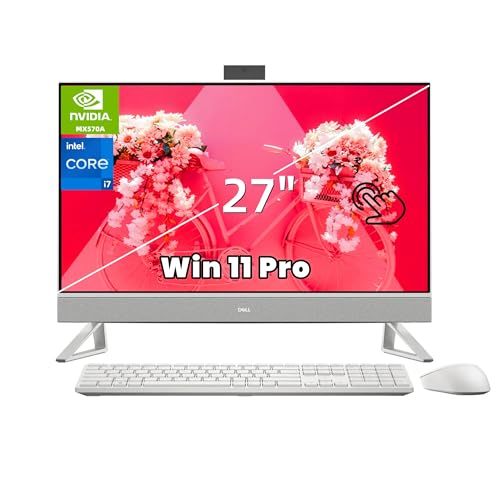 Image of Dell Inspiron 7730 All in One Desktop PC, 27 Inch FHD Touchscreen, 10-Core Intel 7 150U, NVIDIA GeForce MX570A, 32GB RAM, 2TB SSD, Wi-Fi 6E, Bluetooth 5.3, Windows 11 Pro