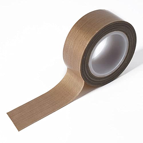 Image of PTFE Tape for Vacuum Sealer Machine, Hand Impulse Sealers Insulation PTFE Coated Fiberglass Adhesive Tape 500℉ High-Temp Fiberglass Adhesive Tape (1-inch x 33FT)