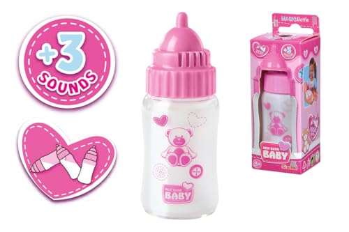 Simba 105560009 - Biberon Magique, avec Son, avec Lait Qui disparaît, 3 Sons de bébé, 13 cm, pour Enfants à partir de 3 Ans