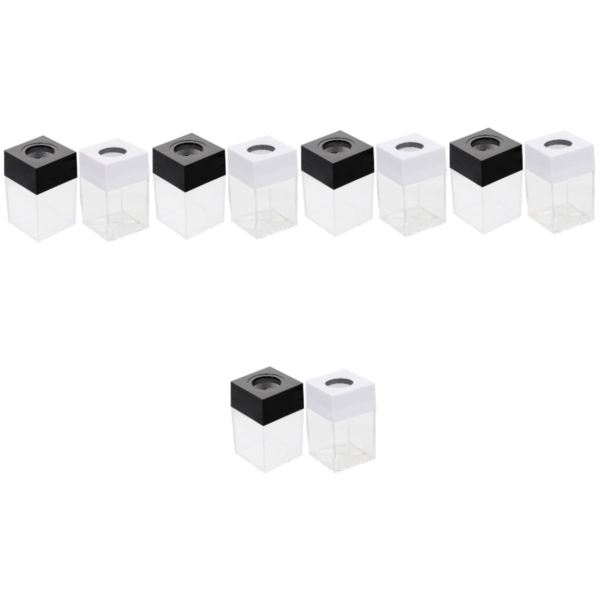 10piezas Organizador Magnético De Clips Recipiente Transparente Para Almacenamiento De Clips y Accesorios De