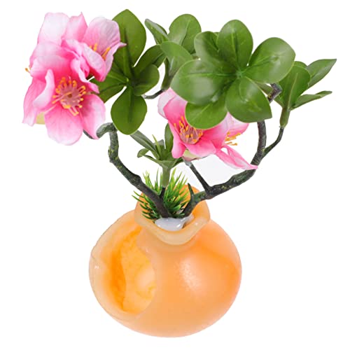 HOMOCONO 1pc Decorative Flowers Japanese Decoration Japanese Decor Floral Decor Artificial Plant Decorations Ornament DIY Sushi Tray Artificial Bouquet with Vase Resin