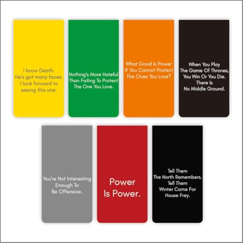 Image of Zesta Magnetic Bookmark Set of 7 | Aesthetic Book Mark for Reading | Cute Anime Bookmarks for Kids, Students | Book Accessories for Novels, Gifts for Readers(Game of Thrones Bookmark, 15X4 Cms)