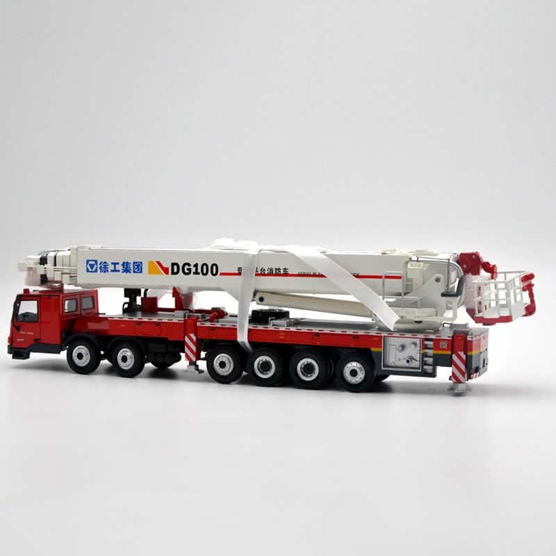 Miniatura 4 de XCMG DG100 plataforma aérea que sube el camión de bomberos 1/50 DIECAST modelo preconstruido