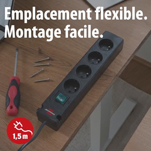 Brennenstuhl Rallonge électrique 10m H07RN-F 3G1,5, Bloc 4 Prises 16A – vue 2