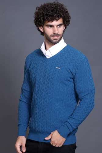 Image of GODFREY V Neck Full Sleeve Sweater for Man Winter Pullover