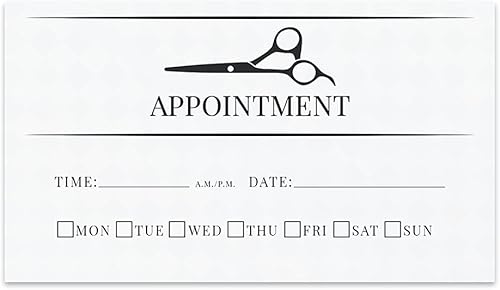 Andaz Press Tarjetas de visita para citas de peluquería para recordatorios de clientes, salón de belleza, salón de belleza, peluquería, corte de