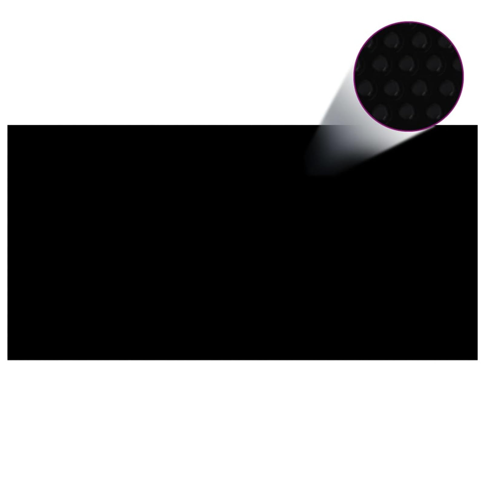 Folia solarna PE do basenu 600 x 300 cm czarno-niebieska, baseny i spa, akcesoria do basenów i spa, pokrowce i ręczniki basenowe-92987