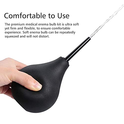 Kit de Bulbo de Enema, OOCOME Silicone Seringa de Bulbo de Enema Seringa Médica de Silicone para Lim