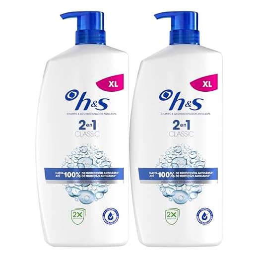 H&S Classic Champú Y Acondicionador Anticaspa 2en1 2X800ml, Con Dispensador. Hasta 100% De Protección Anticaspa. Para Todo Tipo De Pelo Y Cuero Cabelludo. Uso Diario. Limpieza Profunda