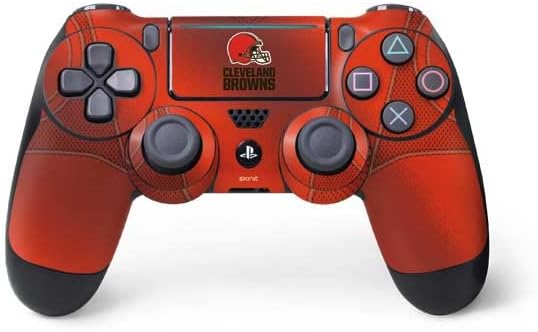 Vista 16 de Skinit Calcomanía para juegos compatible con PS4 Pro/Slim Controller, diseño de logotipo grande de Cleveland Browns con licencia oficial de la NFL