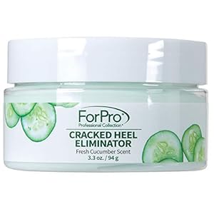 ForPro Professional Collection Cracked Heel Eliminator, Fresh Cucumber Scent, Intensive Repair Treatment for Rough, Dry & Cracked Heels, Reduces Calluses & Skin Build Up, 3.3 oz.