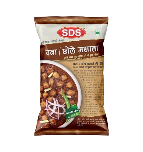 SDS Chana/Choley Masala Powder - 70g (Pack of 6) | Spicy & Tangy Indian Gravy Mix for Chole Bhature, Kulche Chole, Kala Chana | Zero Added Colours, Fillers, Additives & Preservatives