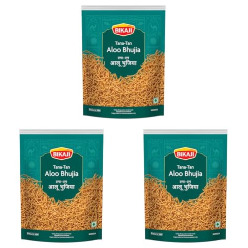 Image of Bikaji Tana Tan - Aloo bhujia | 400g Pack | Aloo Sev | Bangaladumpa bhujiya | Authentic Indian Namkeen | Made in Bikaner | Traditional recipe | Crunchy & Flavourful | Perfect Tea-time Partner