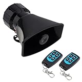 DriSentri 7 Sound Car Siren Vehicle Horn for Cars Trucks Vehicle Motorcycles, Warning Siren Speaker Amplifier Horn 12V 100W