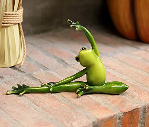 Adorable Miniature Resin Frog Statues For Country Style Decoration Gifts Frog Garden Accessories (C) #TOP19