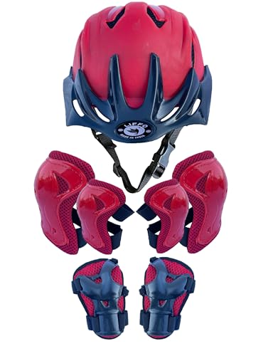 Image of Liffo Skating Guard Skating Kit Protective Skating Guard Kit for Skating, Cycling, Running for Kids,Boys,Girls,Men & Women (HSG) (HP-Red, M)