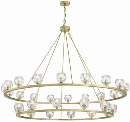 Crystorama Aragon 30 Light Soft Brass Chandelier
