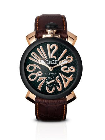 GAGA MILANO 5014.1 MANUALE 48MM ガガミラノ ユニセックス 腕時計 ステンレス レザーベルト【並行輸入品】