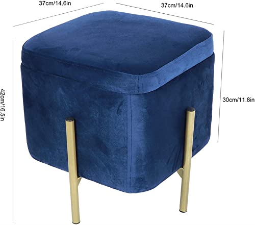 Taburete en flanella de alta calidad y base dorada elegante de 42 cm de altura 3