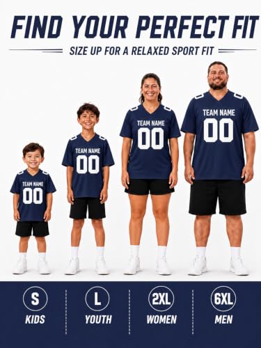 Image of Custom Replica Football Jersey with Name Number Logo