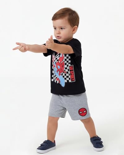 Image of Marvel Boys' Short Sleeve Crew Neck T-shirt and Shorts Set