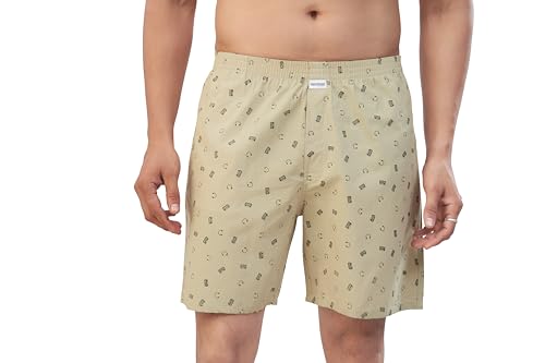 Image of Nermosa Men's 100% Cotton Boxer Shorts - Soft, Breathable, All-Day Comfort (Pack of 3)