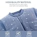 amo nenes Baby Sleep Sack, TOG 2.5 Winter Wearable Blanket, Removable Long Sleeves Baby Sleeping Bag for Infants and Toddlers, Super Soft Warm Comfortable Sleeping Sack, Blue White Stripes, 6-18M