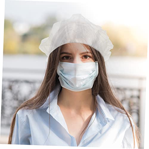 Red para cabello tipo gorros desechables tipo hongo color blanco para manipular comida 7
